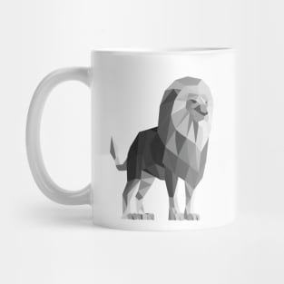 Grey Geometric Lion Mug